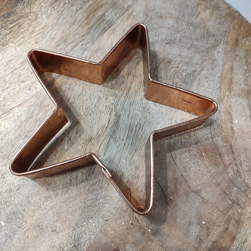 William Sonoma Copper Star Cookie Cutter 6 Inch Cottage Core Holiday Farmhouse‎